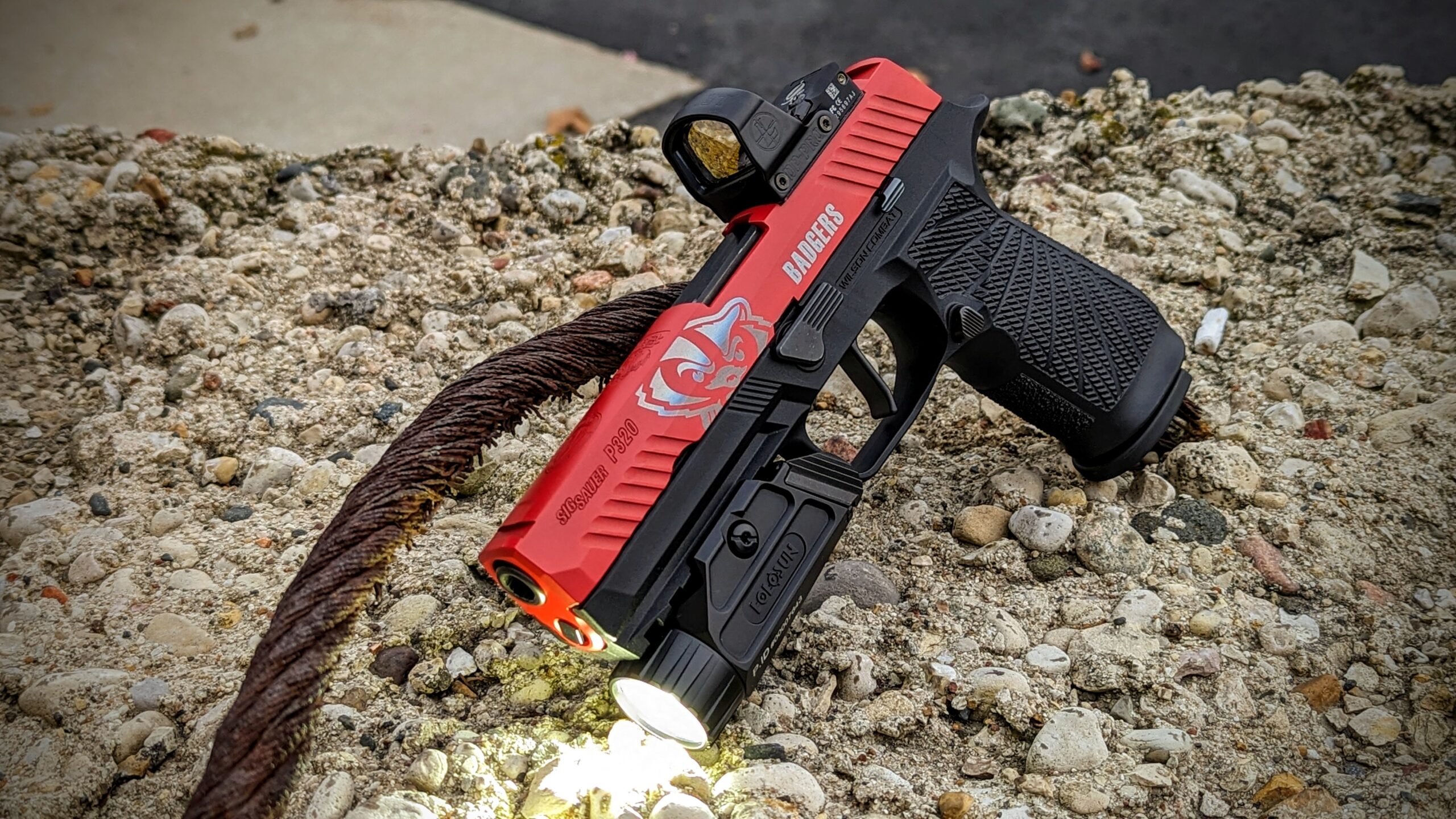 Finished Custom P320 Wisconsin Badgers
